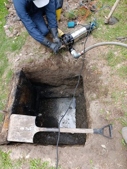 Excavación para detección de fuga de agua